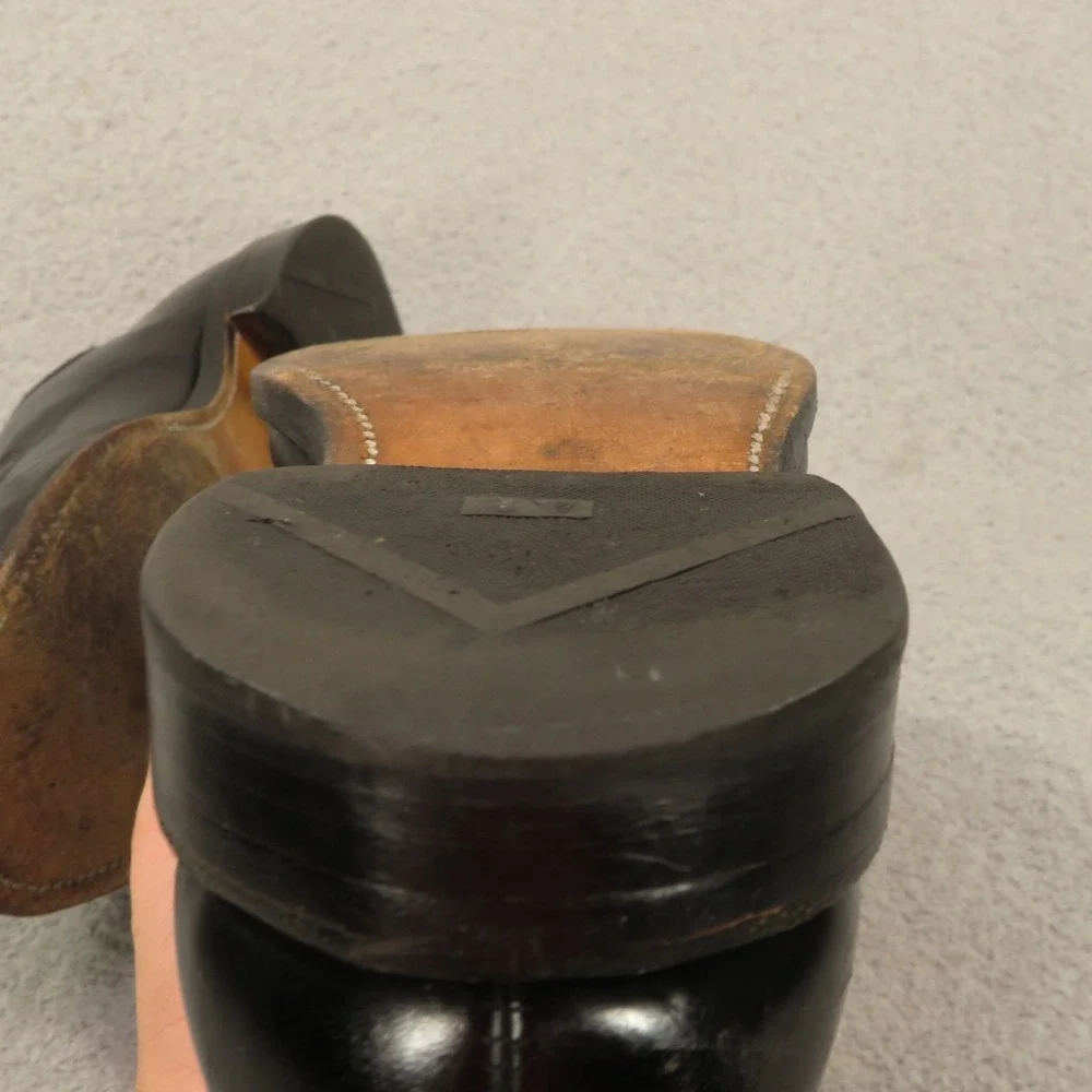 Allen Edmonds Mens 9.5 D Fifth Avenue Black Cap Toe Leather Oxford Shoes 5705